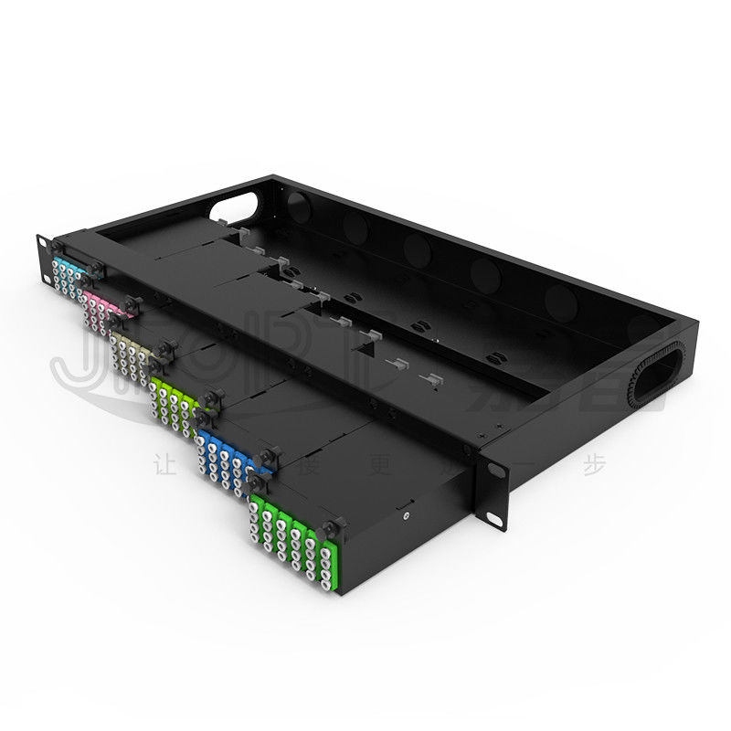 標準的な1U繊維パッチ盤6PCS MPO-LC 24F MPOカセットとの19インチ144の中心