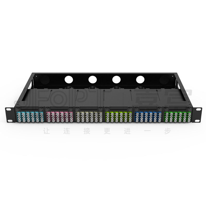 標準的な1U繊維パッチ盤6PCS MPO-LC 24F MPOカセットとの19インチ144の中心