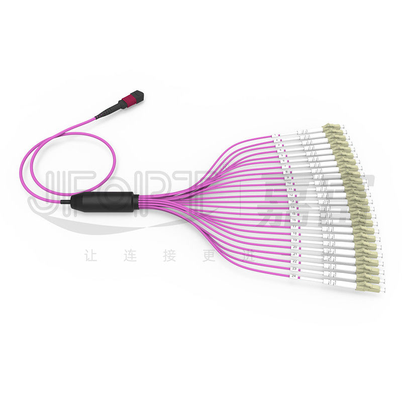 2.0mm LCの枝MTPはパッチ・コードMTP-LC 24を芯を取る3.0mm OM4繊維のパッチ・コードの