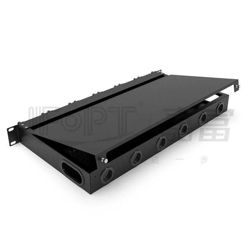 1pc 24中心または2pcs 12のラック マウント繊維パッチ盤6pcs MPOカセットはMPO-LCケーブルの芯を取る