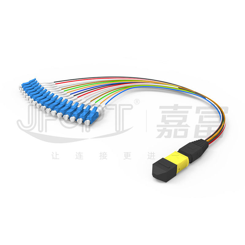 MPO-LCのパッチ・コード16の中心の単モード低損失G657A1/G657A2タイプ モジュール箱