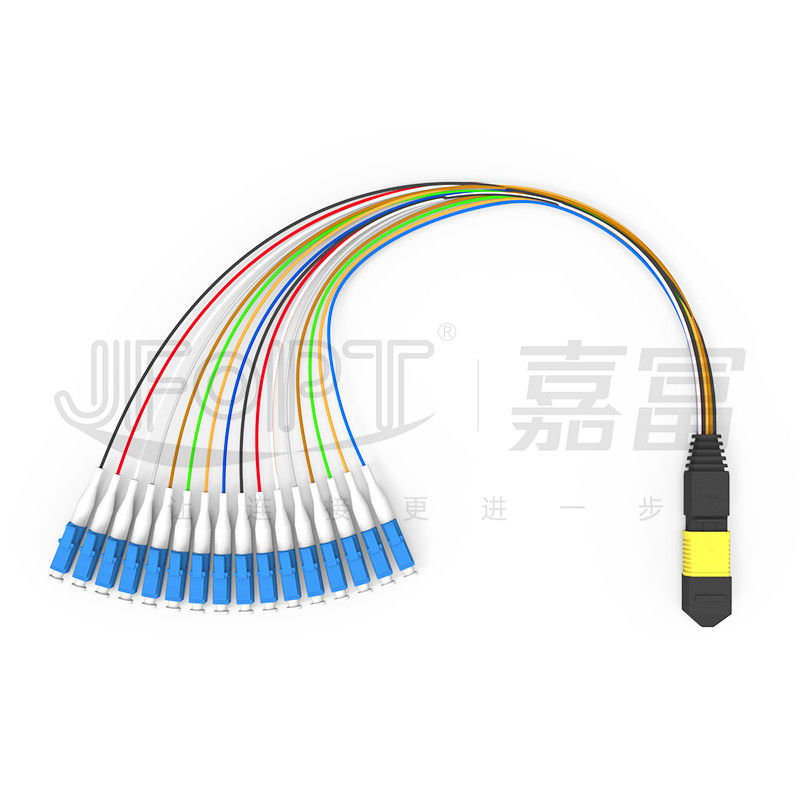 MPO-LCのパッチ・コード16の中心の単モード低損失G657A1/G657A2タイプ モジュール箱
