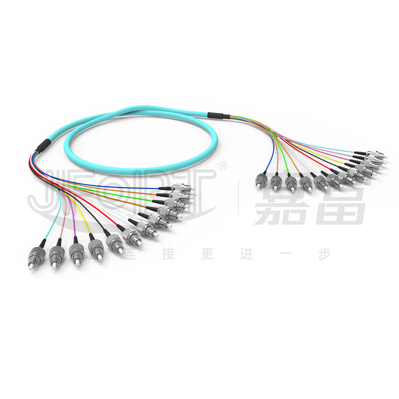 10 ギガビット リボンブランチ マルチモードパッチコード 2-24 コア OM3/OM4 アクア LSZH ブランチ 2.0/3.0mm