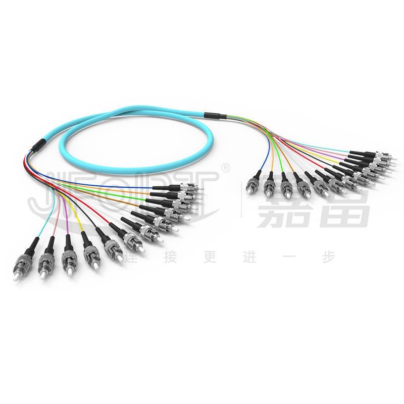10 ギガビット リボンブランチ マルチモードパッチコード 2-24 コア OM3/OM4 アクア LSZH ブランチ 2.0/3.0mm