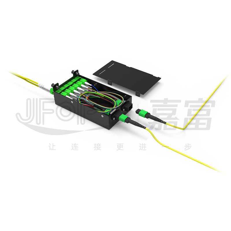 高密度モジュラー・シャーシ 液体電流四重アダプター MPO SM SL 144コア MPO-LCパッチパネル 核融合のないモジュールボックス