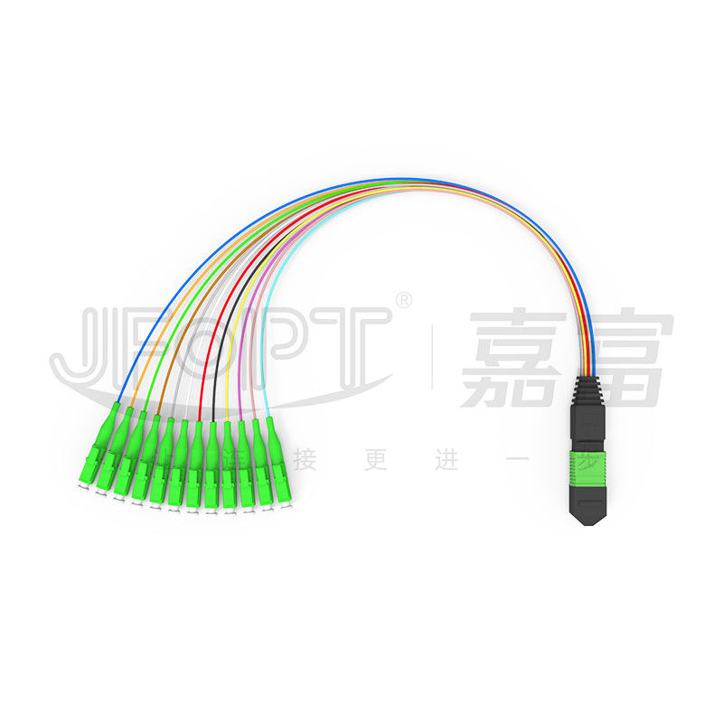 MPO-LC 0.9mm 12Cores Breakout Cable パーソナライズされた長さ SM G657a1 ファイバー マルチファイバー モジュール ボックスアダプタ パッチコード