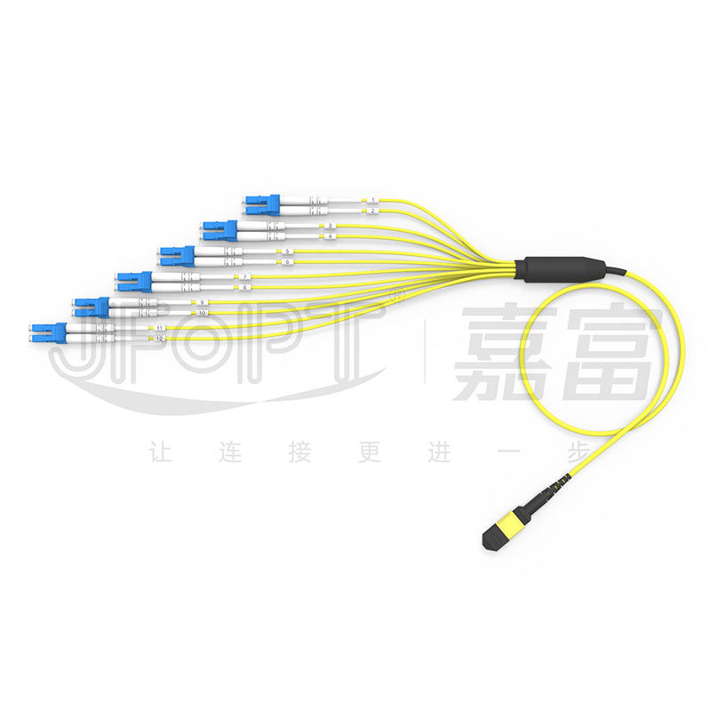 不等長度設計 MPO-LC 複雑な配線環境に対応する SM ブレイアウトケーブル 12 ファイバー カスタマイズ可能な LC DX パッチコード