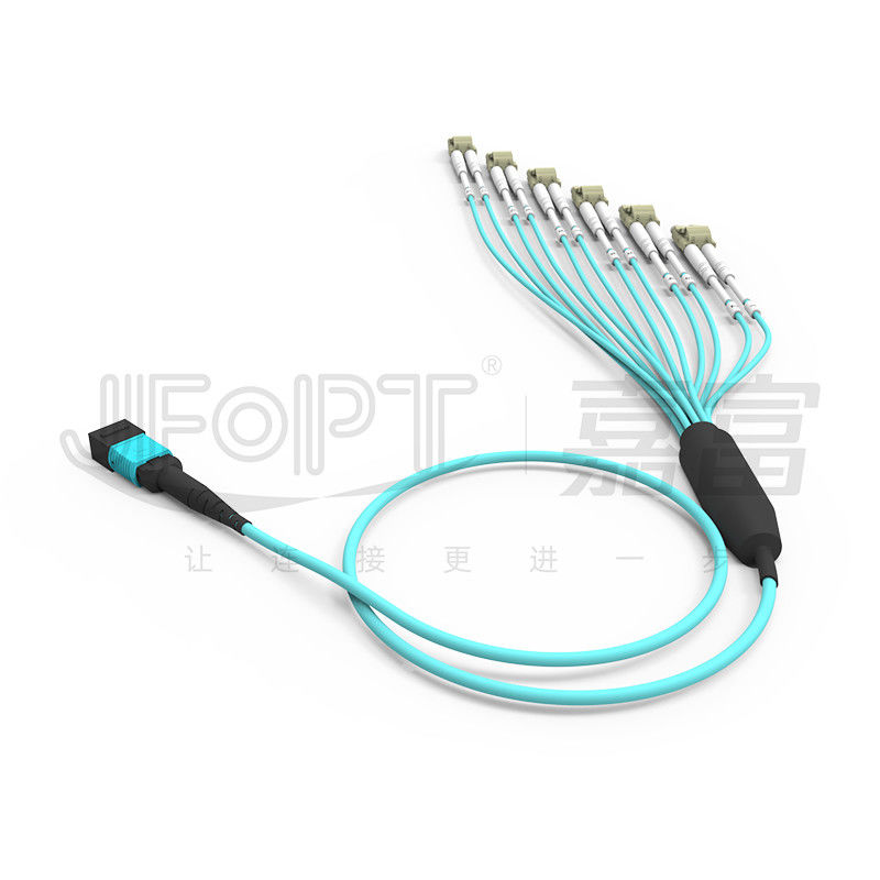 非フラッシュパッチコード MPO ブレイアウトケーブル LCコネクタ 12ファイバー シングルOM3 OM4 MPOエンド LCデュプレックスエンド