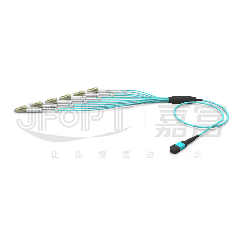 非フラッシュパッチコード MPO ブレイアウトケーブル LCコネクタ 12ファイバー シングルOM3 OM4 MPOエンド LCデュプレックスエンド